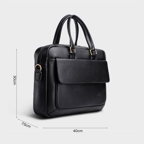 Cặp Công Sở Lata (Thời trang nam đựng laptop 14 inch - Cặp da CA23D) màu đen