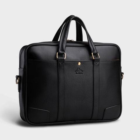 Cặp Công Sở Lata (Thời trang nam đựng laptop 15 inch - Cặp da CA31D) màu đen