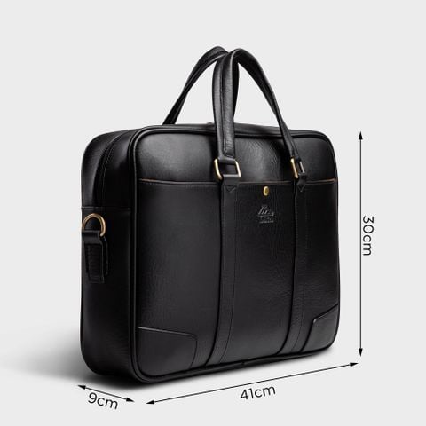 Cặp Công Sở Lata (Thời trang nam đựng laptop 15 inch - Cặp da CA31D) màu đen