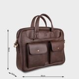  Cặp Công Sở Lata (Thời trang nam đựng vừa laptop 14 inch - Cặp da CA25N) màu nâu 