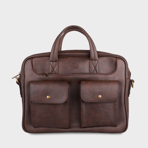 Cặp Công Sở Lata (Thời trang nam đựng vừa laptop 14 inch - Cặp da CA25N) màu nâu
