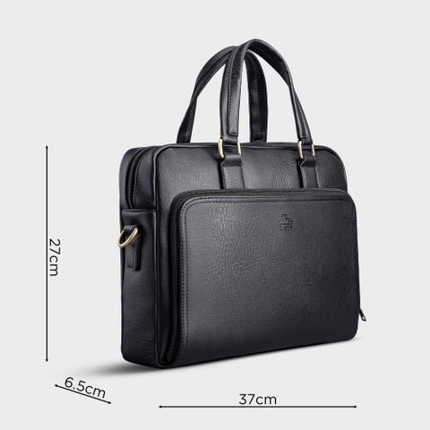 Cặp Công Sở Lata (Thời trang nam đựng laptop 14 inch - Cặp da CA32D) màu đen