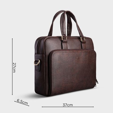Cặp Công Sở Lata (Thời trang nam đựng laptop 14 inch - Cặp da CA32N) màu nâu
