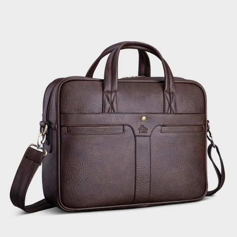 Cặp Công Sở Lata (Thời trang nam đựng laptop 14 inch - Cặp da CA34N) màu nâu