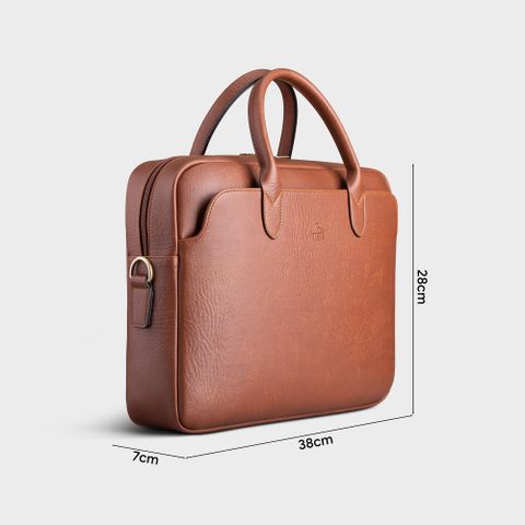 Cặp Công Sở Lata (Thời trang nam basic đựng vừa laptop 14 inch - Cặp da CA41)