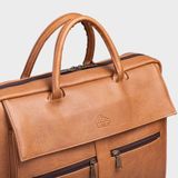  Cặp Công Sở Lata (Thời trang nam đựng laptop 14 inch - Cặp da CA09) màu Bò đậm 