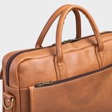  Cặp Công Sở Lata (Thời trang nam đựng laptop 14 inch - Cặp da CA09) màu Bò đậm 