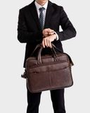  Cặp Công Sở Lata (Thời trang nam basic - Cặp da CA22N) màu nâu 