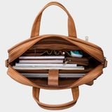  Cặp Công Sở Lata (Thời trang nam đựng vừa laptop 14 inch - Cặp da CA25N) màu nâu 