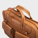  Cặp Công Sở Lata (Thời trang nam đựng vừa laptop 14 inch - Cặp da CA25N) màu nâu 