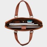  Cặp Công Sở Lata (Thời trang nam đựng laptop 13 inch - Cặp da CA28BD) màu bò đậm 