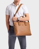  Cặp Công Sở Lata (Thời trang nam đựng laptop 13 inch - Cặp da CA28BN) màu bò nhạt 