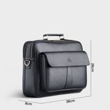  Cặp Công Sở Lata (Thời trang nam basic đựng vừa laptop 14 inch - Cặp da CA43) 