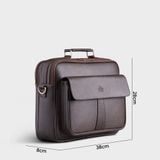  Cặp Công Sở Lata (Thời trang nam basic đựng vừa laptop 14 inch - Cặp da CA43) 