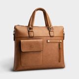  Cặp Công Sở Lata (Thời trang nam đựng vừa laptop 14 inch - Cặp da CA17BN) màu bò nhạt 