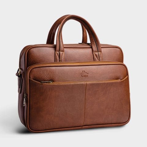 Cặp Công Sở Lata (Thời trang nam basic - Cặp da CA22BD) màu bò đậm
