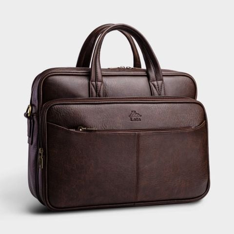 Cặp Công Sở Lata (Thời trang nam basic - Cặp da CA22N) màu nâu