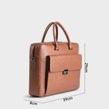  Cặp Công Sở Lata (Thời trang nam basic đựng vừa laptop 14 inch - Cặp da CA36) 