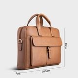  Cặp Công Sở Lata (Thời trang nam đựng vừa laptop 14 inch - Cặp da CA40) 