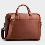  Cặp Công Sở Lata (Thời trang nam đựng laptop 14 inch - Cặp da CA09) màu Bò đậm 