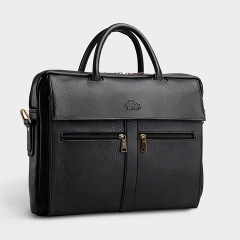 Cặp Công Sở Lata (Thời trang nam đựng laptop 14 inch - Cặp da CA09) màu đen