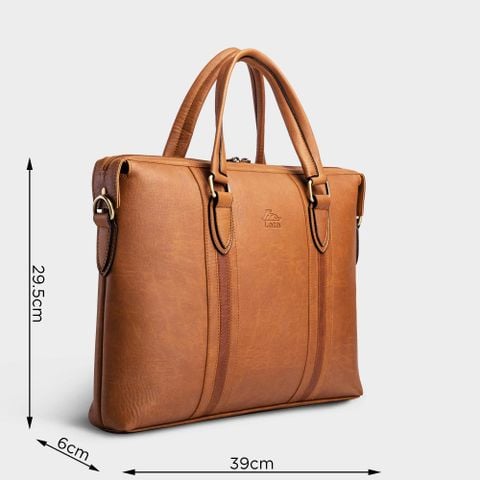 Cặp Công Sở Lata (Thời trang nam đựng laptop 14 inch - Cặp da CA14BN) màu bò nhạt