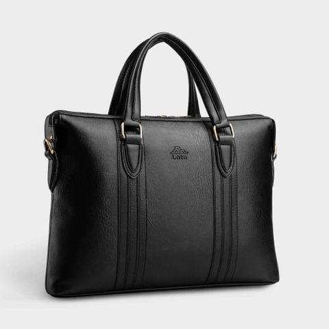 Cặp Công Sở Lata (Thời trang nam đựng laptop 14 inch - Cặp da CA14D) màu đen