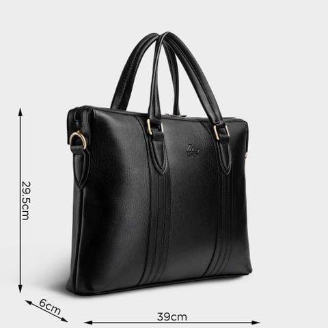 Cặp Công Sở Lata (Thời trang nam đựng laptop 14 inch - Cặp da CA14D) màu đen