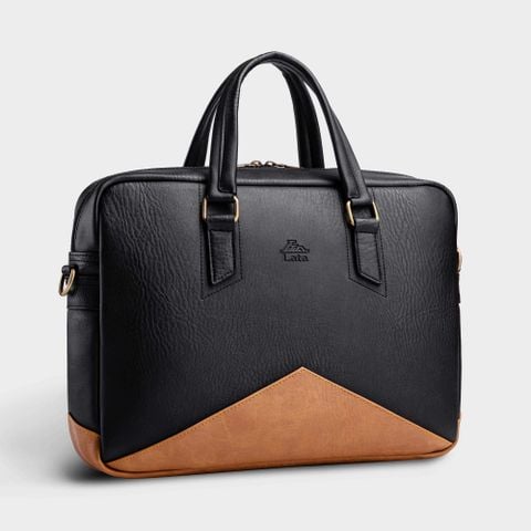 Cặp Công Sở Lata (Thời trang nam đựng laptop 14 inch - Cặp da CA16D) màu đen