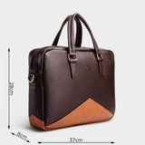  Cặp Công Sở Lata (Thời trang nam đựng laptop 14 inch - Cặp da CA16N) màu nâu 