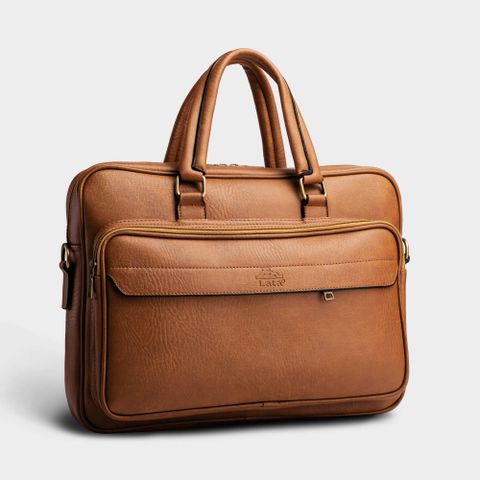 Cặp Công Sở Lata (Thời trang nam đựng laptop 15,6 inch - Cặp da CA26BN) màu bò nhạt