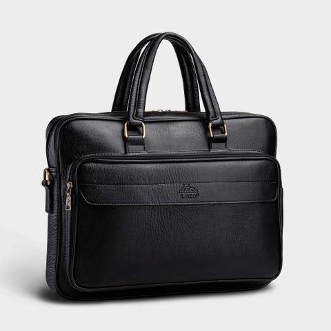 Cặp Công Sở Lata (Thời trang nam đựng laptop 15,6 inch - Cặp da CA26D) màu đen