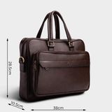  Cặp Công Sở Lata (Thời trang nam đựng laptop 15,6 inch - Cặp da CA26N) màu nâu 