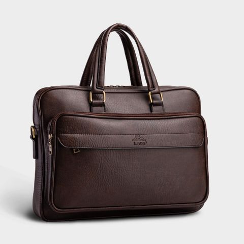 Cặp Công Sở Lata (Thời trang nam đựng laptop 15,6 inch - Cặp da CA26N) màu nâu