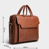  Cặp Công Sở Lata (Thời trang nam đựng laptop 15,6 inch - Cặp da CA27BD) màu bò đậm 