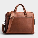  Cặp Công Sở Lata (Thời trang nam đựng laptop 15,6 inch - Cặp da CA27BD) màu bò đậm 