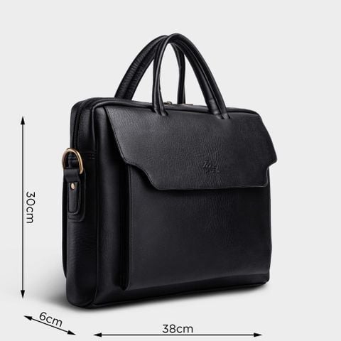 Cặp Công Sở Lata (Thời trang nam đựng laptop 15,6 inch - Cặp da CA27D) màu đen