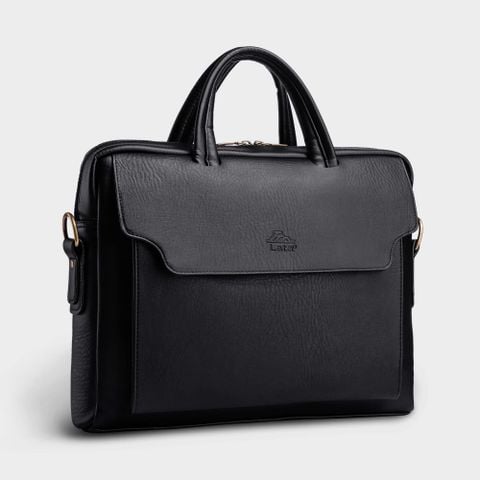  Cặp Công Sở Lata (Thời trang nam đựng laptop 15,6 inch - Cặp da CA27D) màu đen 