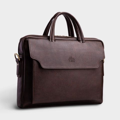 Cặp Công Sở Lata (Thời trang nam đựng laptop 15 inch - Cặp da CA27N) màu nâu