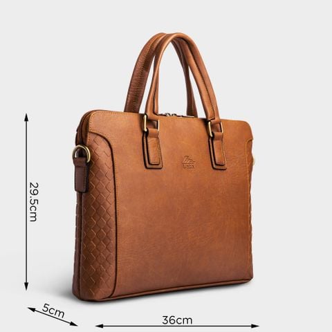Cặp Công Sở Lata (Thời trang nam đựng laptop 13 inch - Cặp da CA28BN) màu bò nhạt