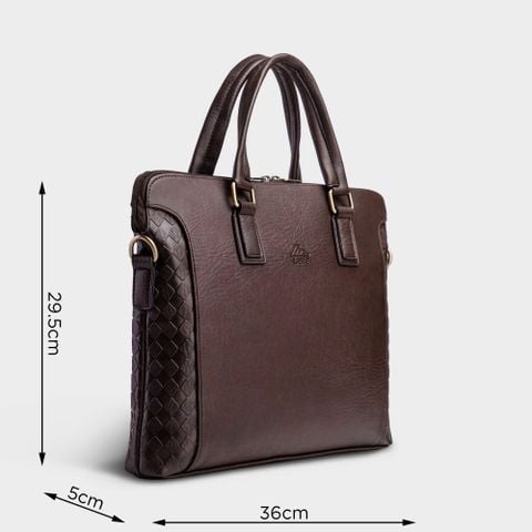 Cặp Công Sở Lata (Thời trang nam đựng laptop 13 inch - Cặp da CA28N) màu nâu