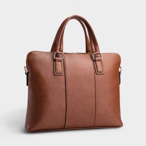  Cặp Công Sở Lata (Thời trang nam đựng laptop 13 inch - Cặp da CA29BD) màu bò đậm 