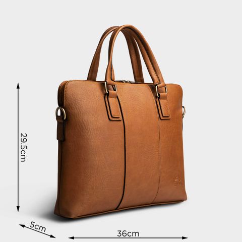 Cặp Công Sở Lata (Thời trang nam đựng laptop 13 inch - Cặp da CA29BN) màu bò nhạt