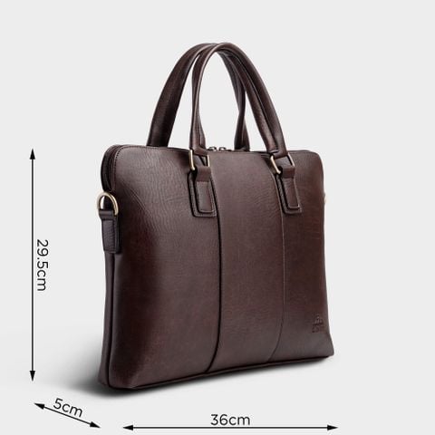 Cặp Công Sở Lata (Thời trang nam đựng laptop 13 inch - Cặp da CA29N) màu nâu