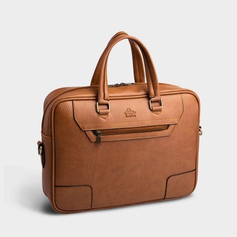 Cặp Công Sở Lata (Thời trang nam đựng laptop 15,6 inch - Cặp da CA30BN) màu bò nhạt