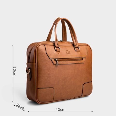 Cặp Công Sở Lata (Thời trang nam đựng laptop 15,6 inch - Cặp da CA30BN) màu bò nhạt