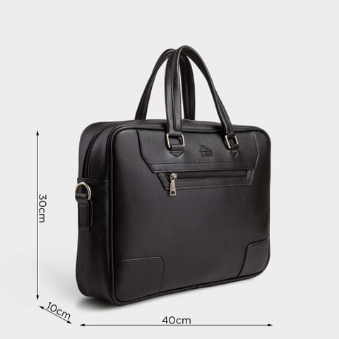 Cặp Công Sở Lata (Thời trang nam đựng laptop 15,6 inch - Cặp da CA30D) màu đen