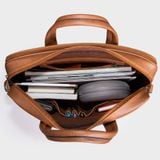  Cặp Công Sở Lata (Thời trang nam đựng laptop 14 inch - Cặp da CA34N) màu nâu 