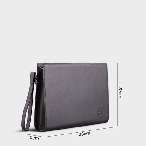  Clutch cầm tay da bò thật khóa kéo Lata CT009 