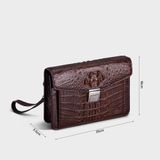  Clutch cầm tay da cá sấu nguyên con một khóa cở lớn CT006 